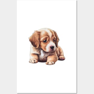 dog puppy cute sticker Posters and Art